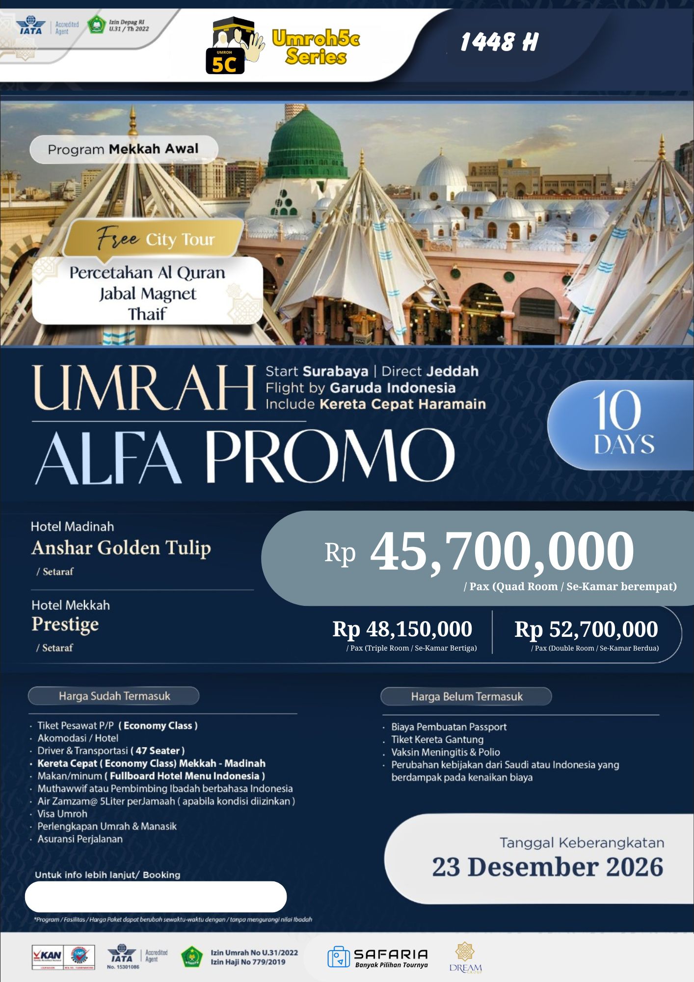 UMROH5C ALFA Surabaya 10D DES 2026