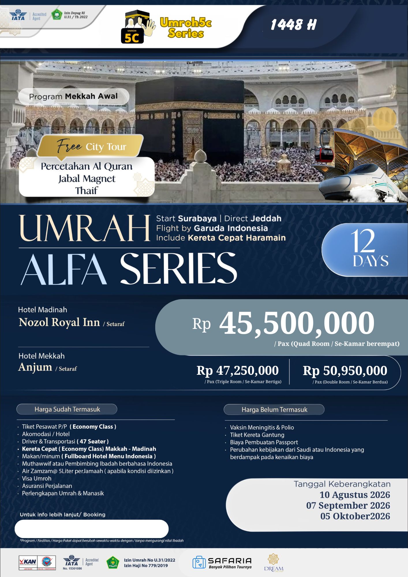 UMROH5C ALFA VIA SURABAYA 12D